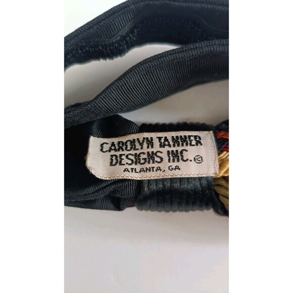 Carolyn Tanner Designs Inc Adjustable Belt Brown Gold Braided 80s Size S-L - Picture 3 of 8